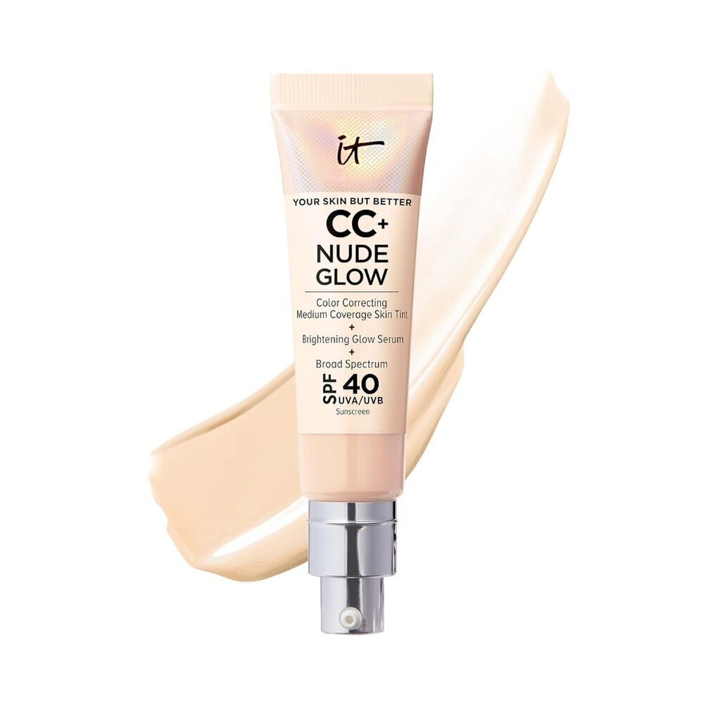 CC+ Nude Glow - Lightweight Foundation & Brightening Glow Serum with SPF 40, Med